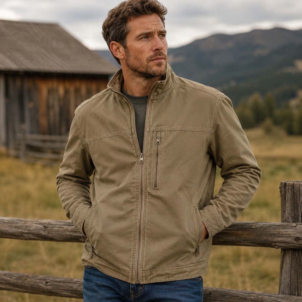 Kuhl Burr Canvas Jacket Fleece Lined Vintage Patina Dye Men's Size XL Flaw